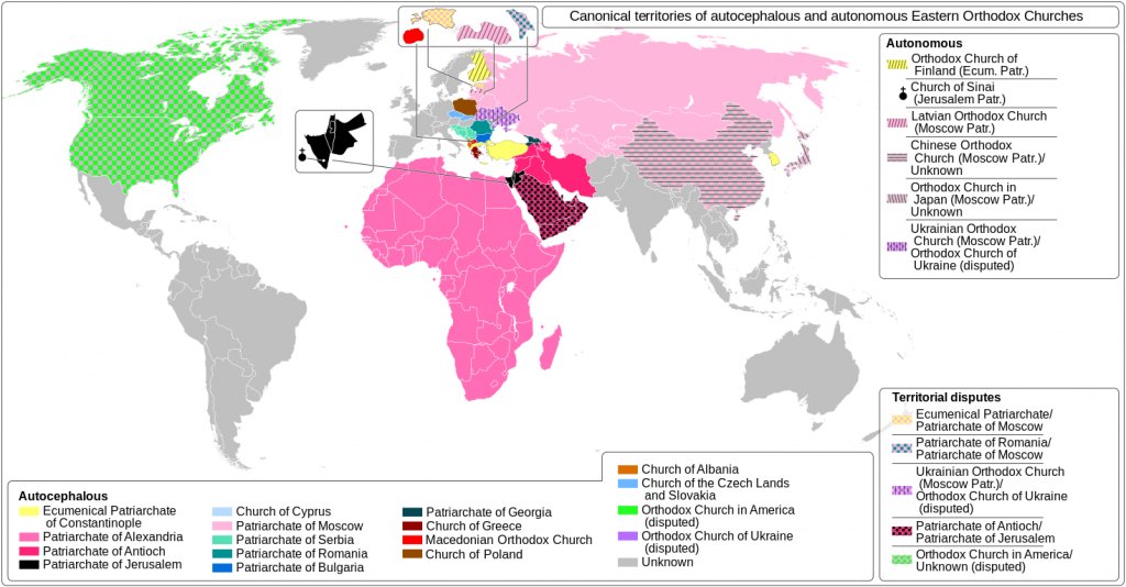 Canonical territories of Eastern Orthodox jurisdictions